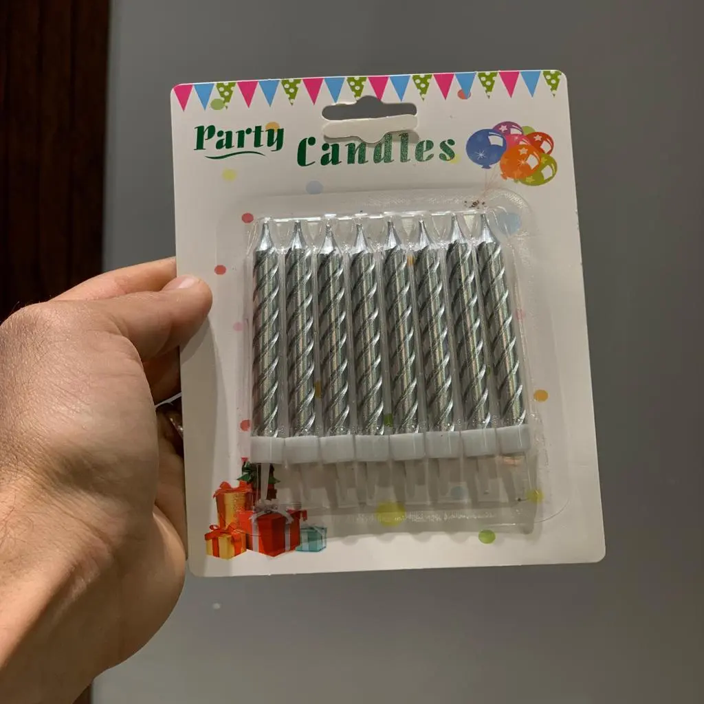 Small Silver Candles